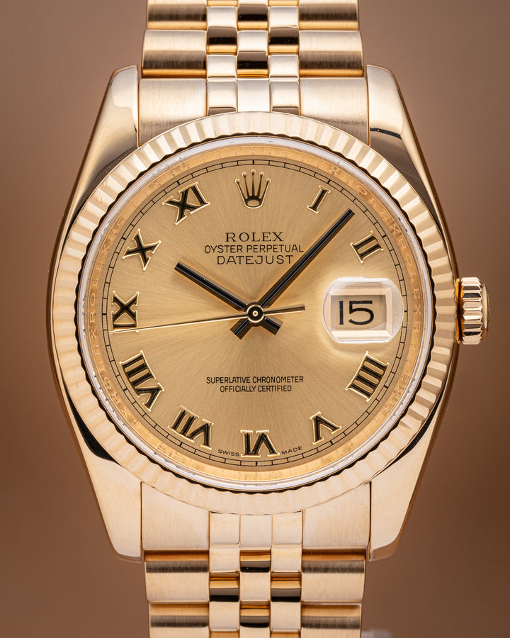 Rolex 18k Yellow Gold Datejust (116238)