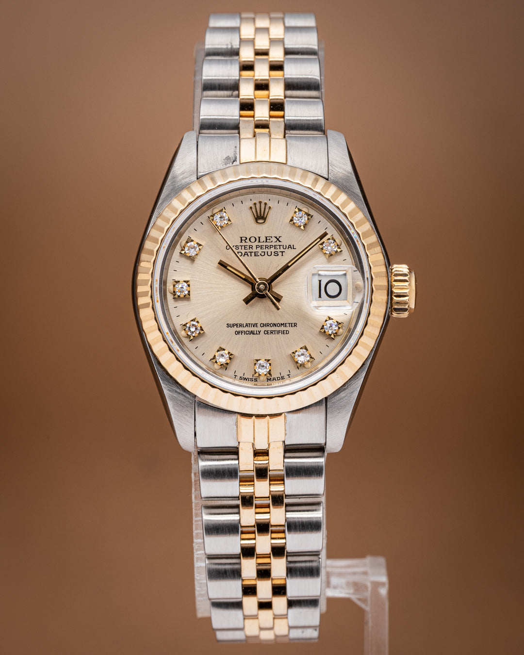 Rolex Stainless Steel and 18k Yellow Gold Women's Datejust (69173)