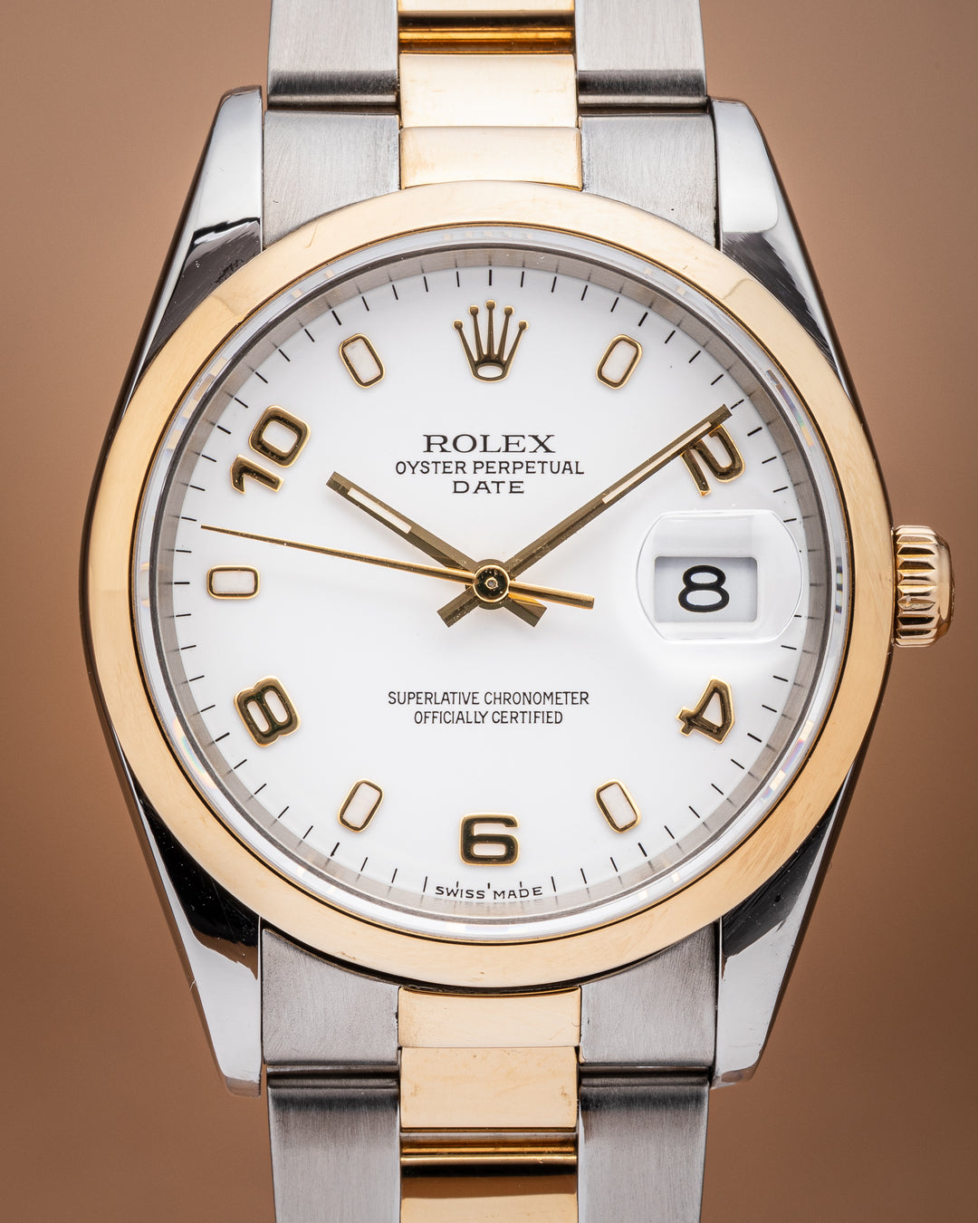 Rolex Stainless Steel and 18k Yellow Gold Date (15203)