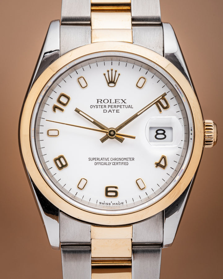 Rolex Stainless Steel and 18k Yellow Gold Date (15203)