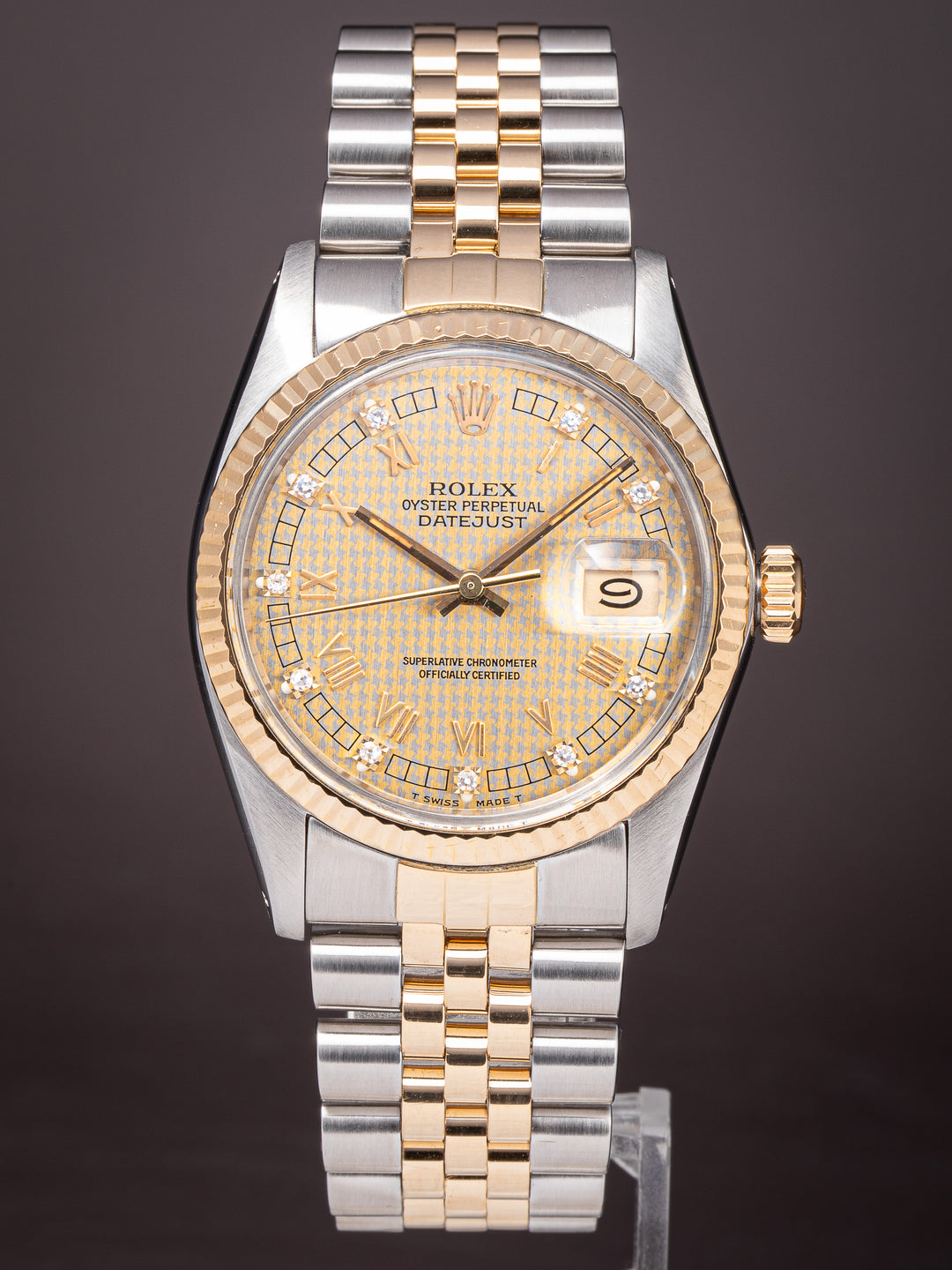 Rolex Stainless Steel and 18k Yellow Gold Datejust (16013)