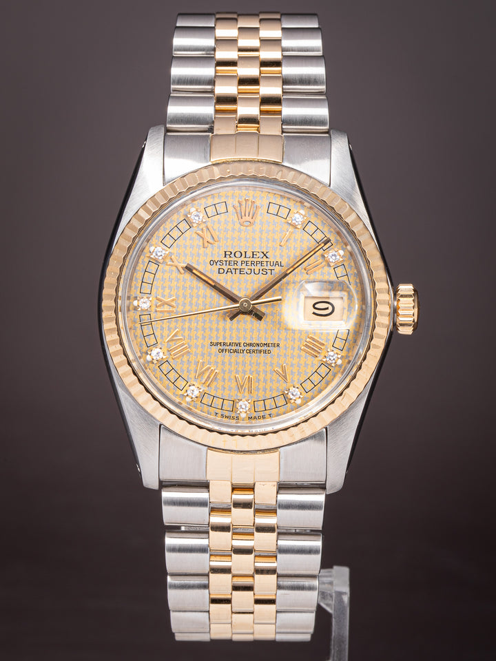 Rolex Stainless Steel and 18k Yellow Gold Datejust (16013)