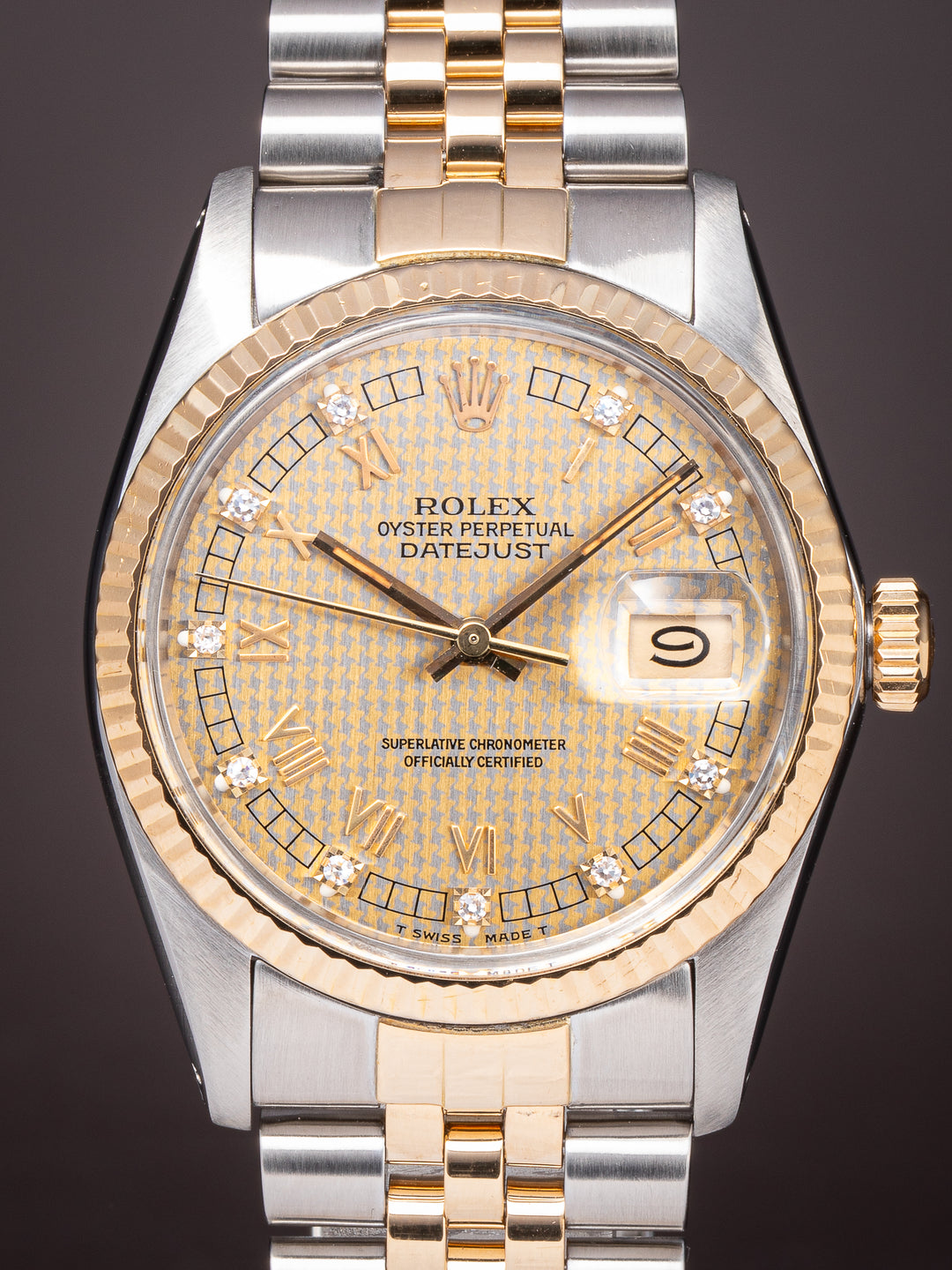 Rolex Stainless Steel and 18k Yellow Gold Datejust (16013)