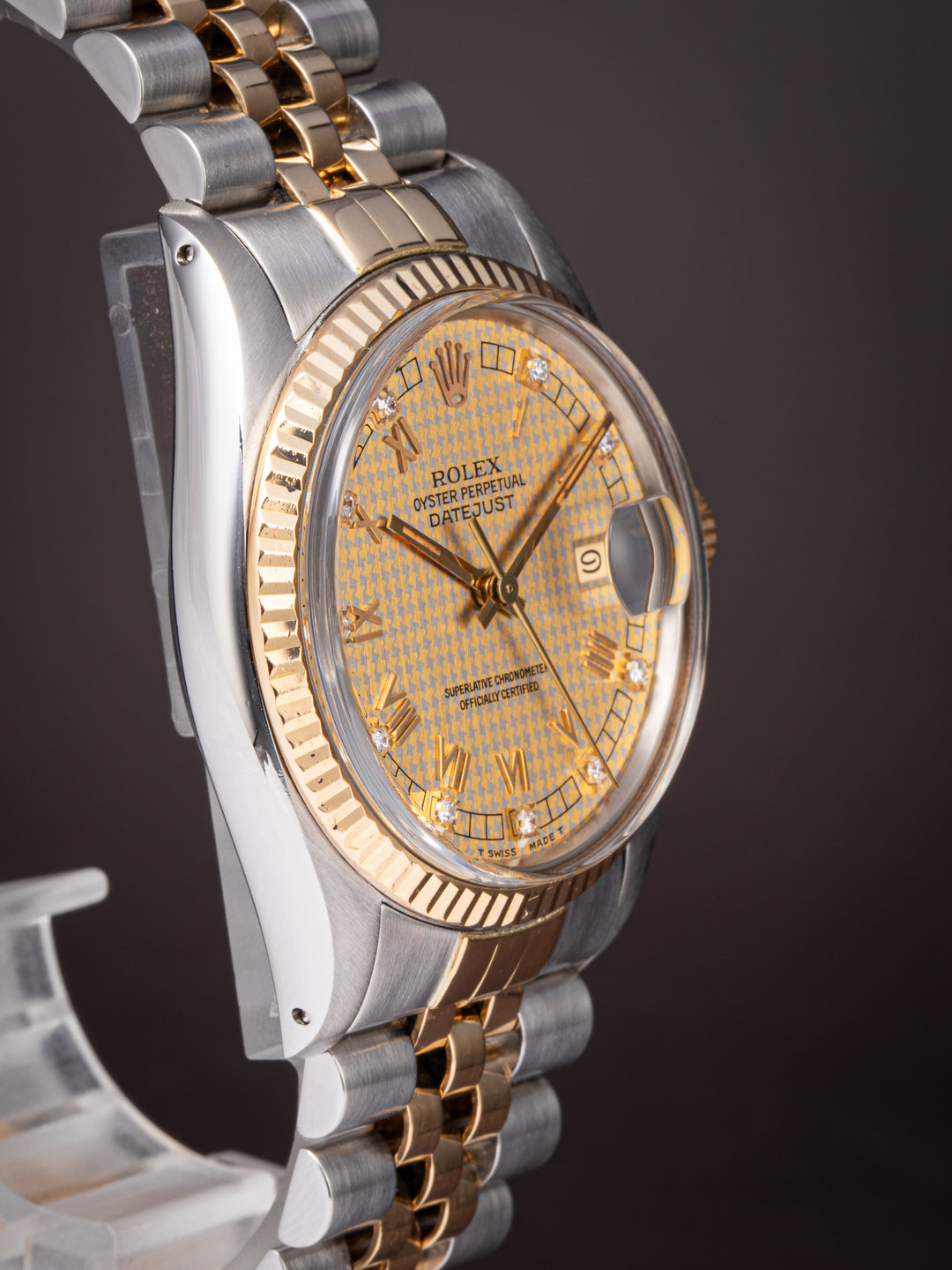 Rolex Stainless Steel and 18k Yellow Gold Datejust (16013)