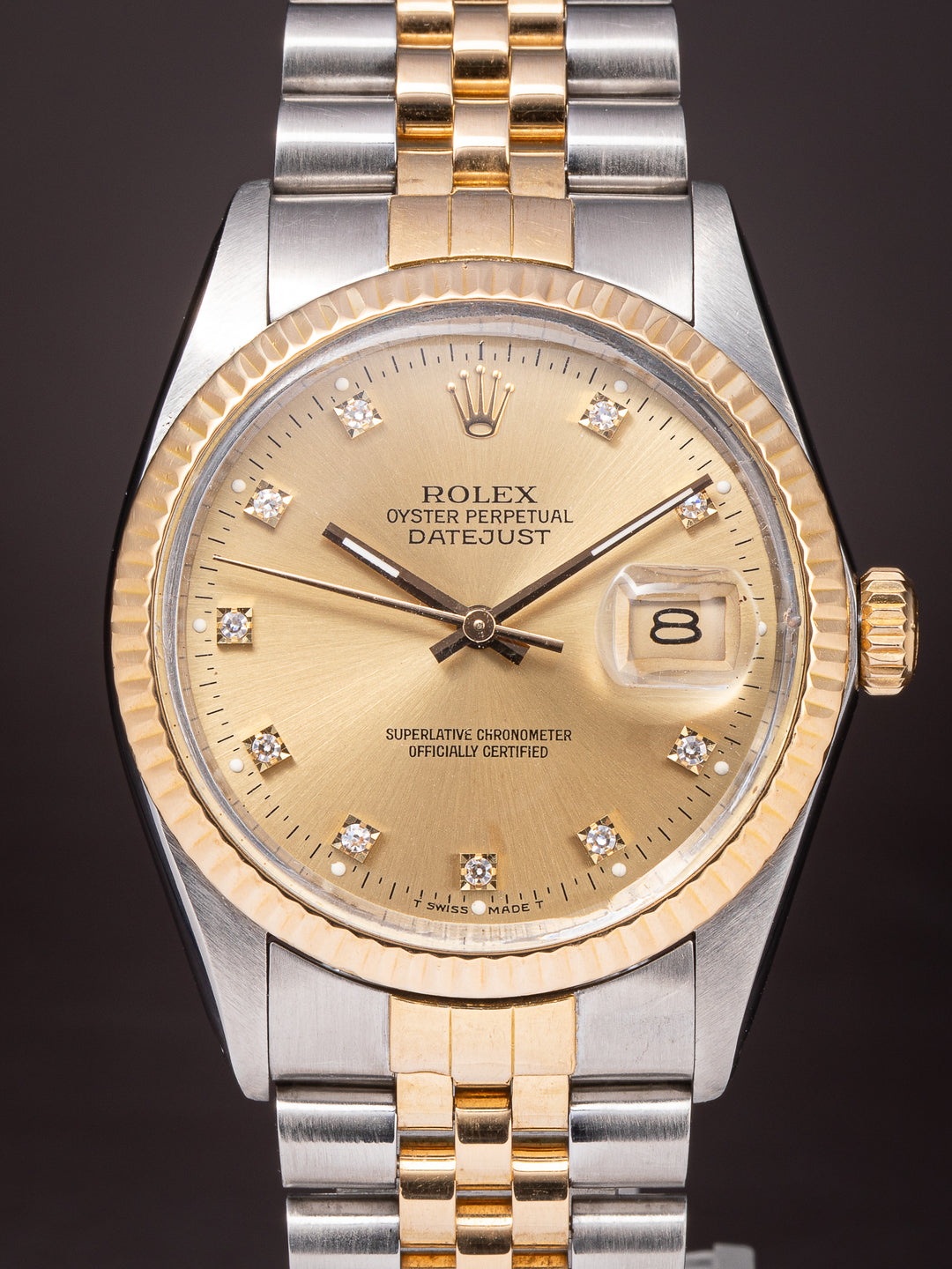 Rolex Stainless Steel and 18k Yellow Gold Datejust (16013)