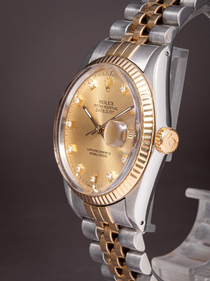 Rolex Stainless Steel and 18k Yellow Gold Datejust (16013)