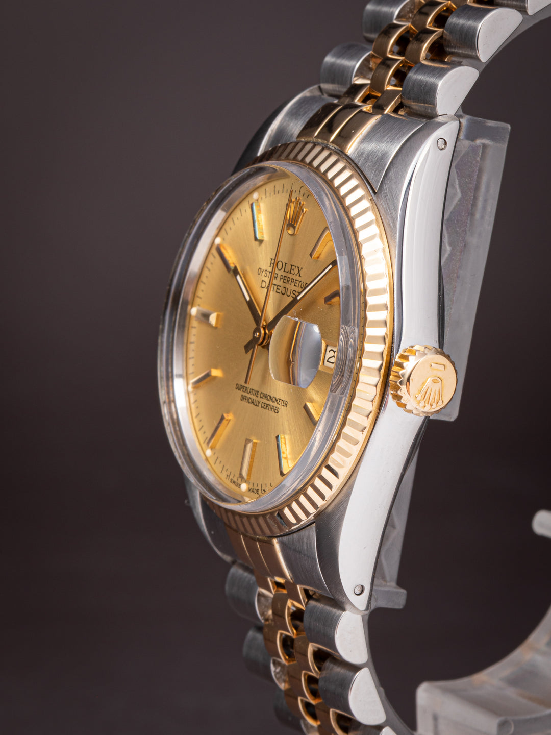 Rolex Stainless Steel and 18k Yellow Gold Datejust (16013)