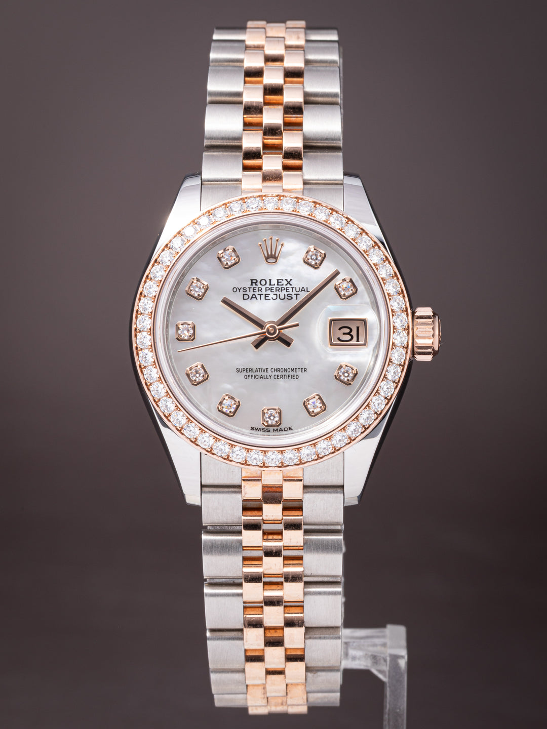 Rolex Stainless Steel and 18k Rose Gold Women's Datejust (279381RBR)
