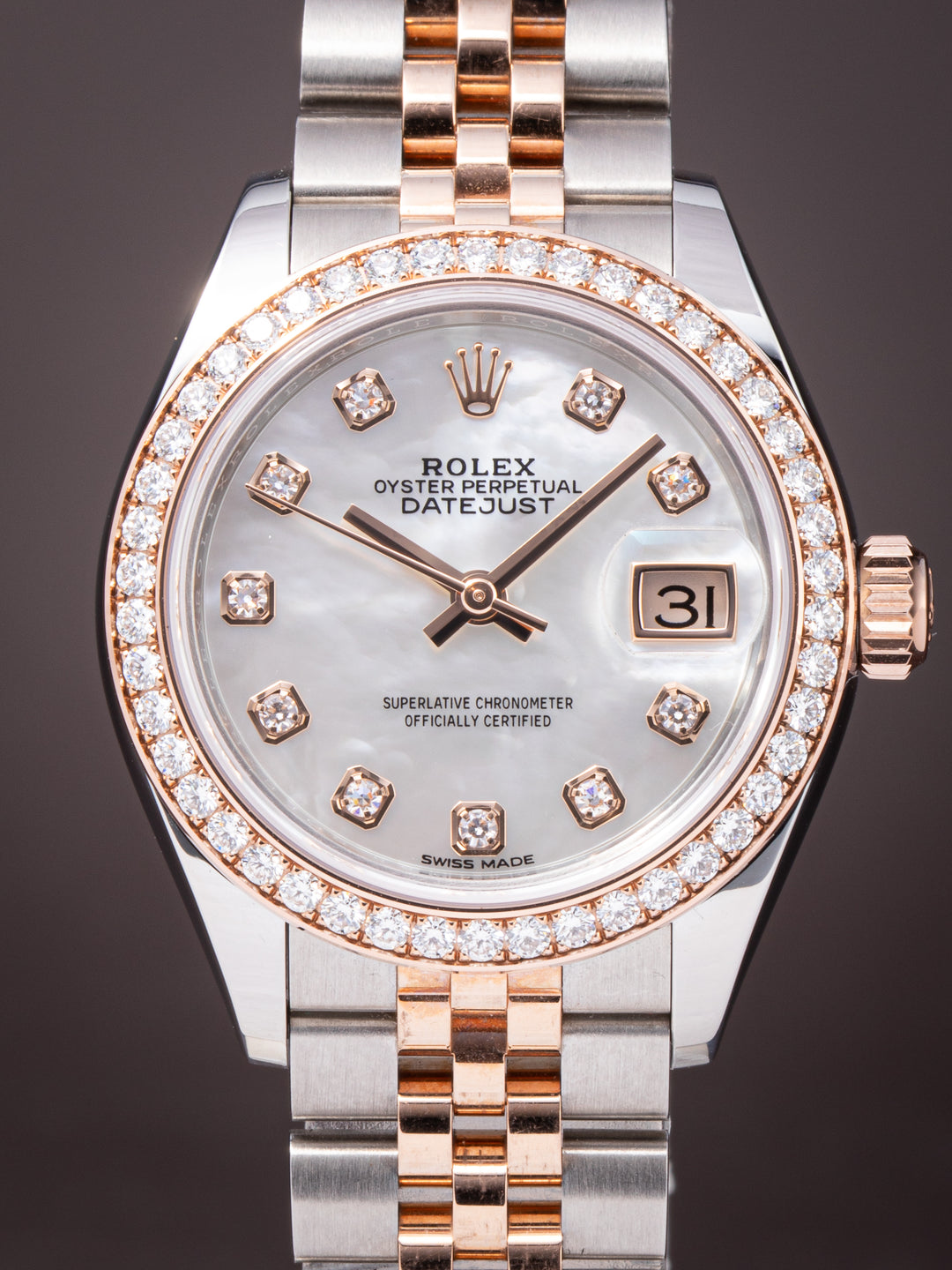 Rolex Stainless Steel and 18k Rose Gold Women's Datejust (279381RBR)