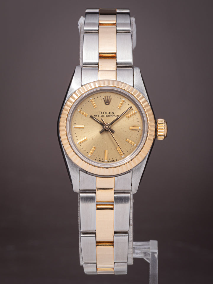 Rolex Stainless Steel and 18k Yellow Gold Women's Oyster Perpetual (67193)