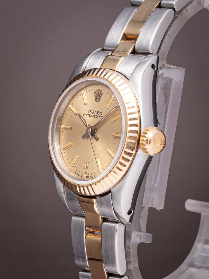 Rolex Stainless Steel and 18k Yellow Gold Women's Oyster Perpetual (67193)