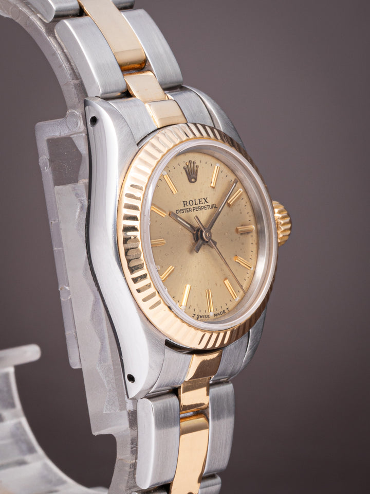 Rolex Stainless Steel and 18k Yellow Gold Women's Oyster Perpetual (67193)