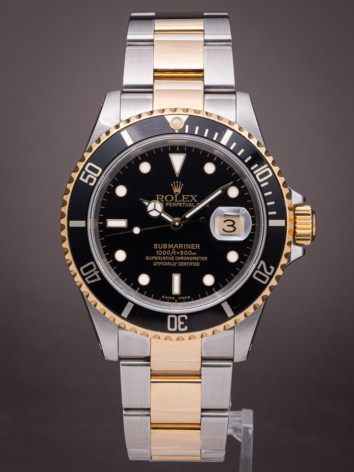 Rolex Stainless Steel and 18k Yellow Gold Submariner Date (16613)
