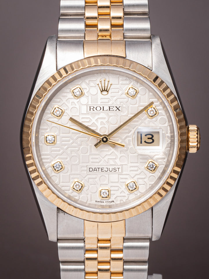 Rolex Stainless Steel and 18k Yellow Gold Datejust (16233)