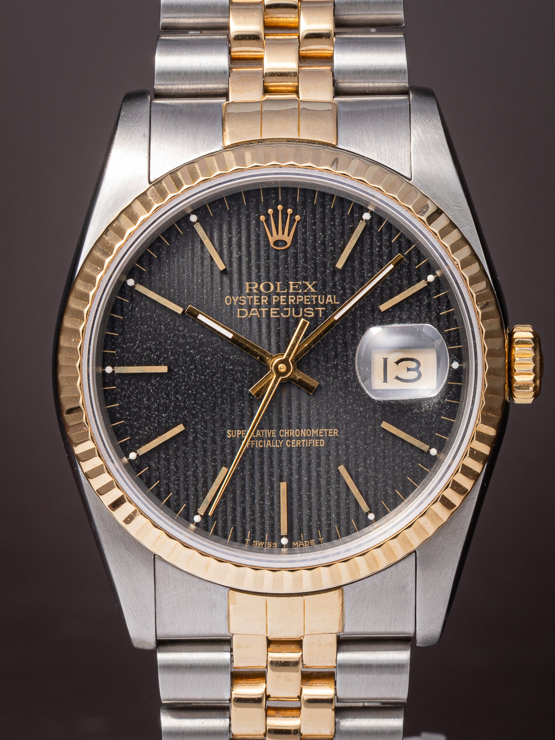 Rolex Stainless Steel and 18k Yellow Gold Datejust (16233)