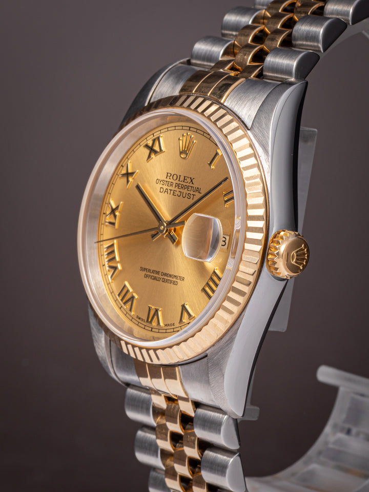 Rolex Stainless Steel and 18k Yellow Gold Datejust (16233)