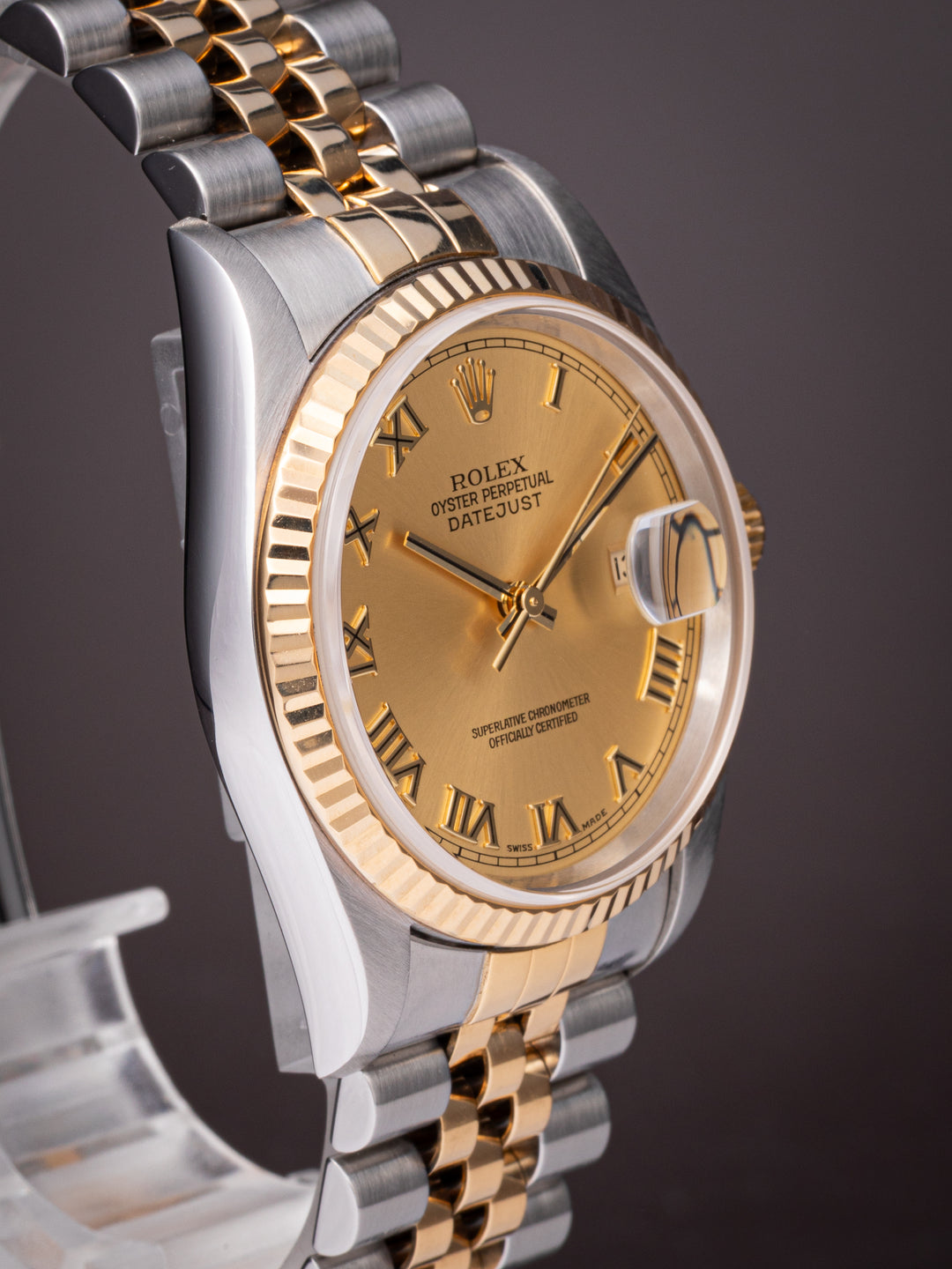 Rolex Stainless Steel and 18k Yellow Gold Datejust (16233)