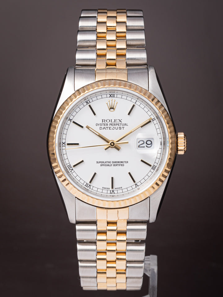 Rolex Stainless Steel and 18k Yellow Gold Datejust (16233)