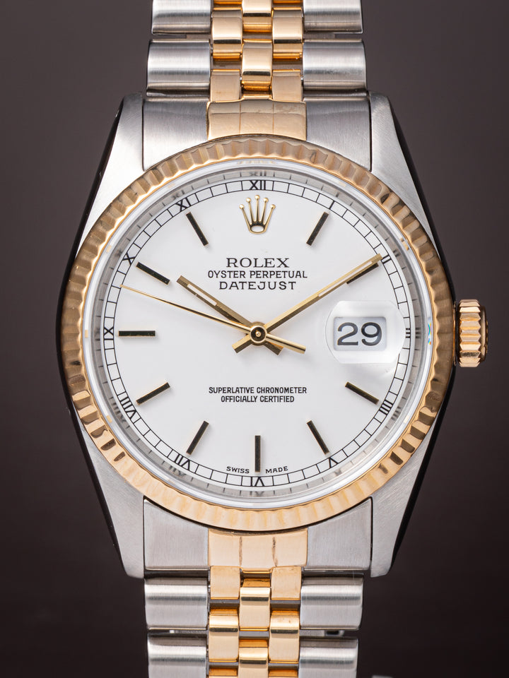 Rolex Stainless Steel and 18k Yellow Gold Datejust (16233)
