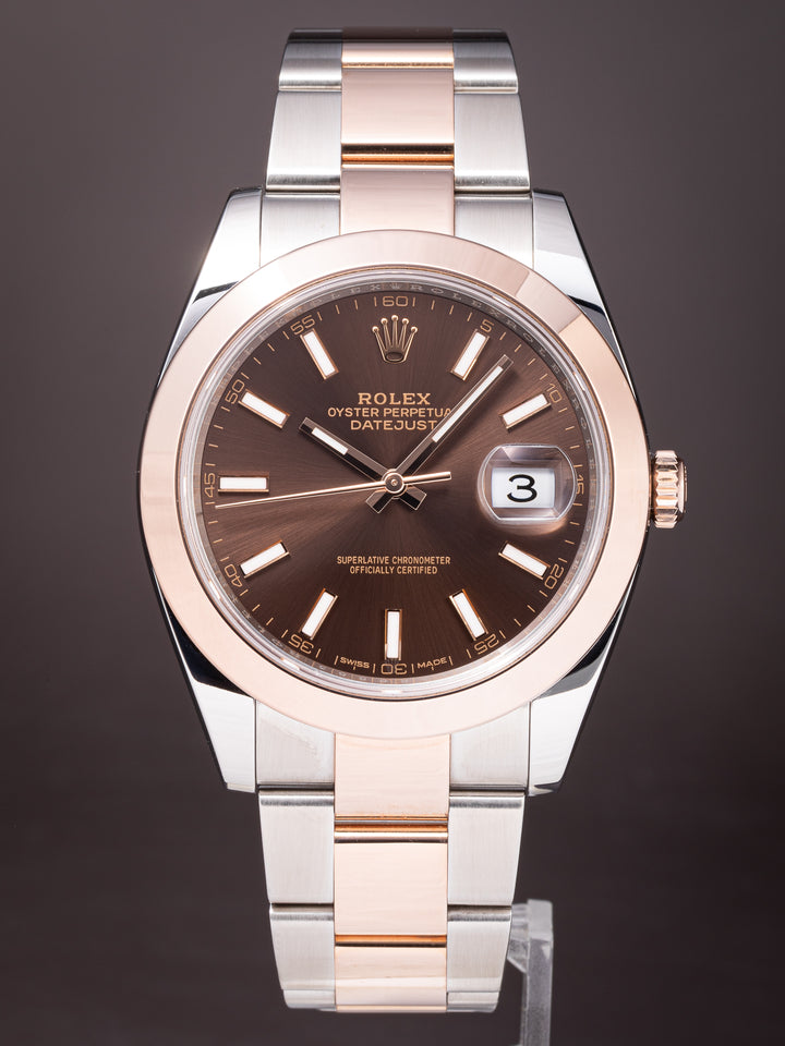 Rolex Stainless Steel and 18k Rose Gold Datejust 41 (126301)
