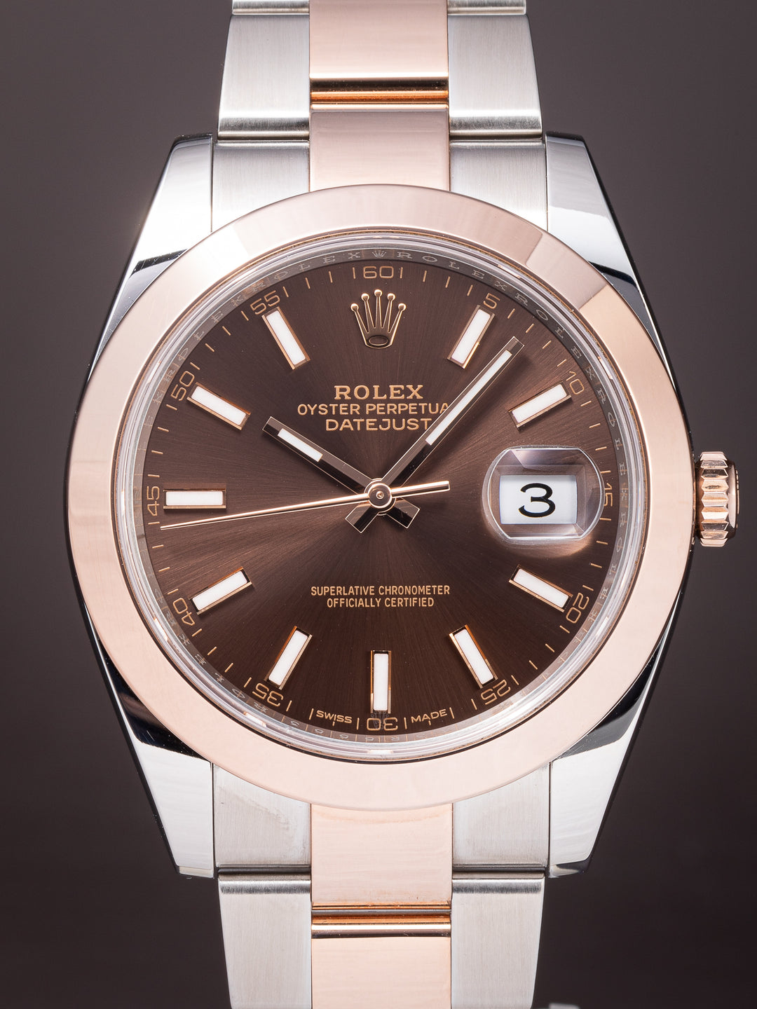 Rolex Stainless Steel and 18k Rose Gold Datejust 41 (126301)