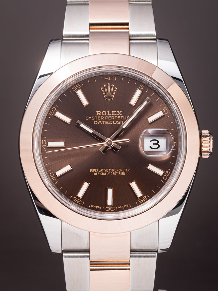 Rolex Stainless Steel and 18k Rose Gold Datejust 41 (126301)
