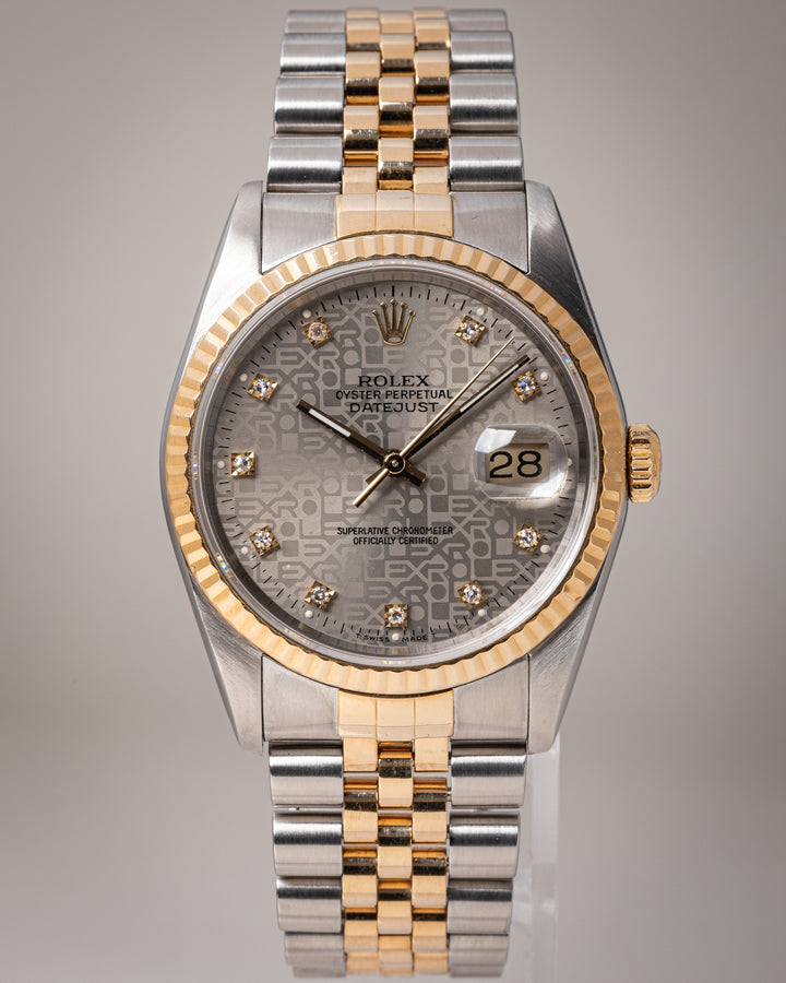 Rolex Stainless Steel and 18k Yellow Gold Datejust (16233)