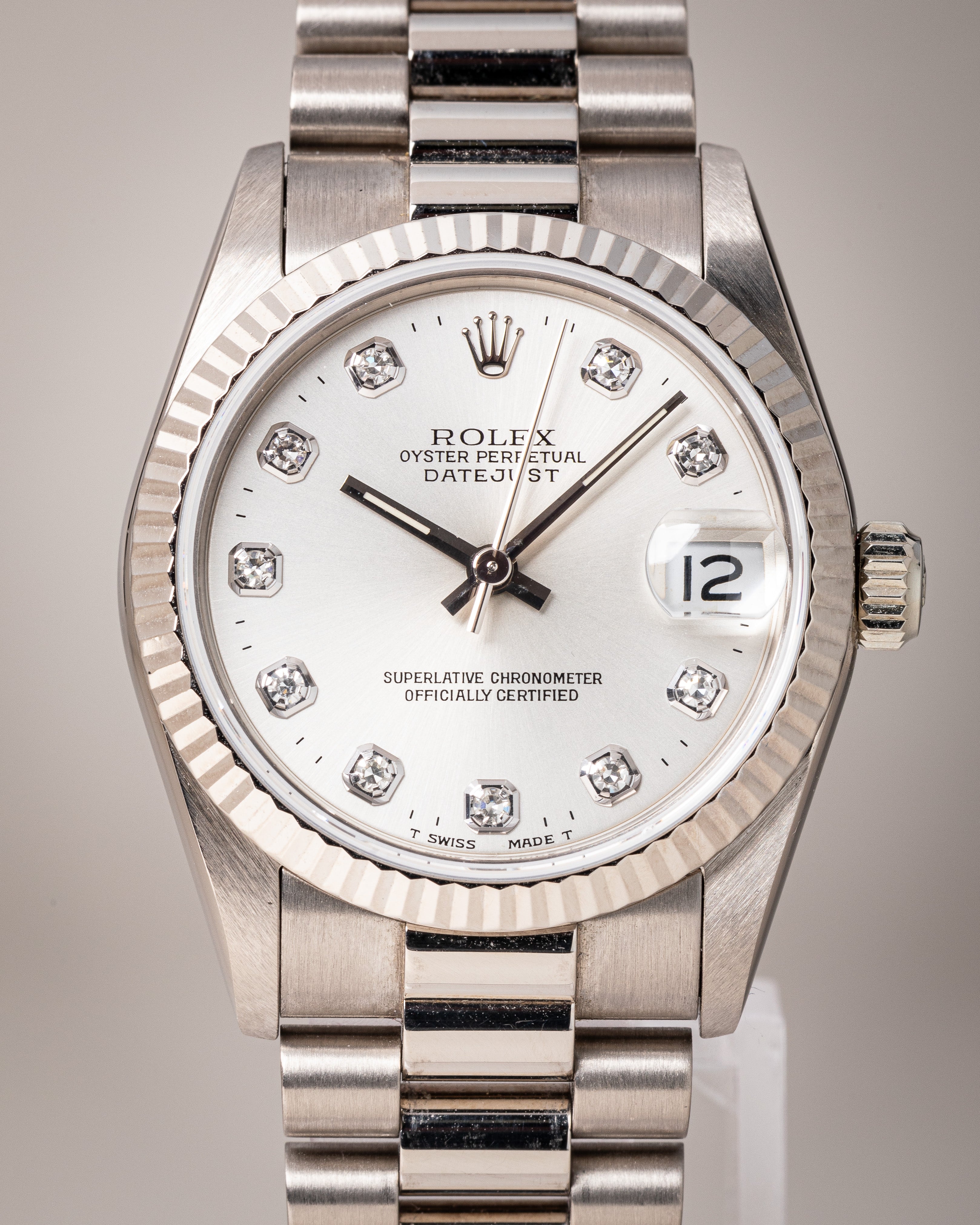 @L Rolex 18k White Gold Women's Datejust (68279) – Watches Etc.