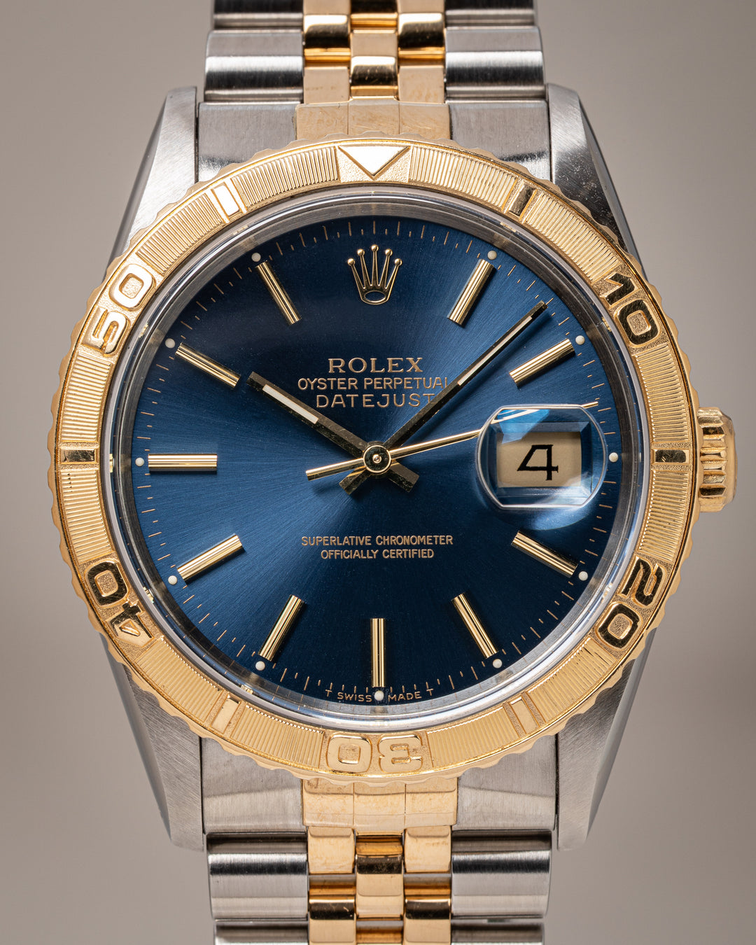 Rolex Stainless Steel and 18k Yellow Gold Datejust Turn-O-Graph (16263)