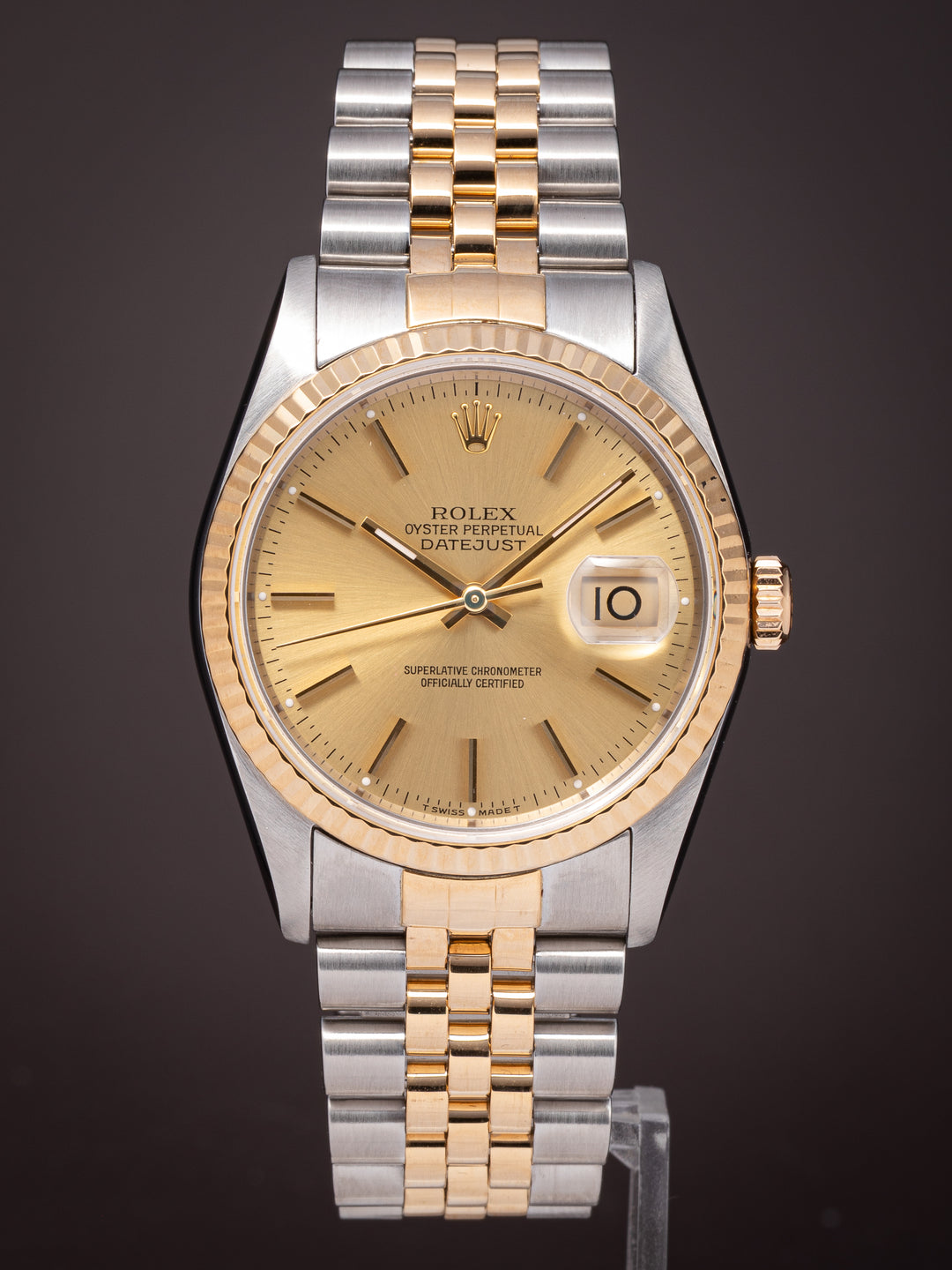 Rolex Stainless Steel and 18k Yellow Gold Datejust (16233)