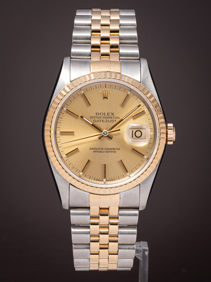 Rolex Stainless Steel and 18k Yellow Gold Datejust (16233)