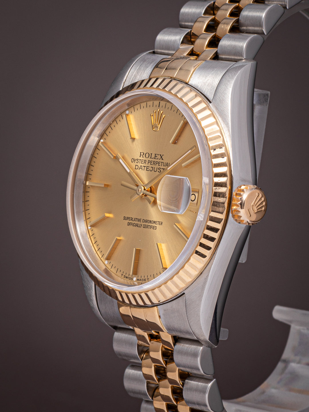 Rolex Stainless Steel and 18k Yellow Gold Datejust (16233)