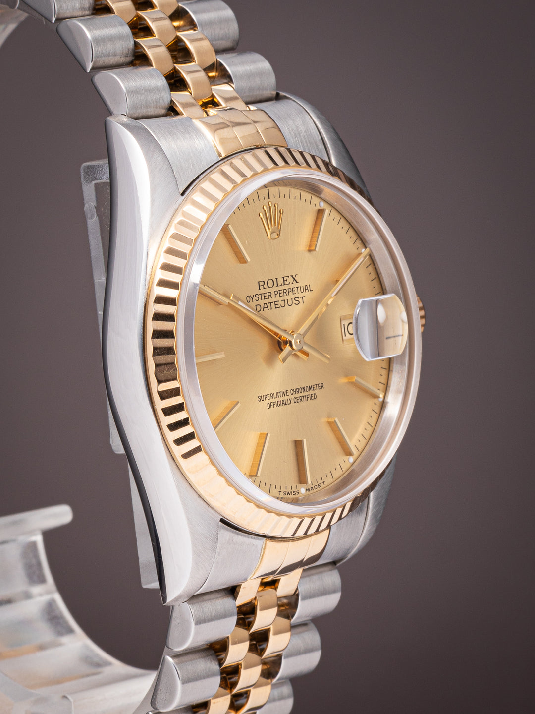 Rolex Stainless Steel and 18k Yellow Gold Datejust (16233)