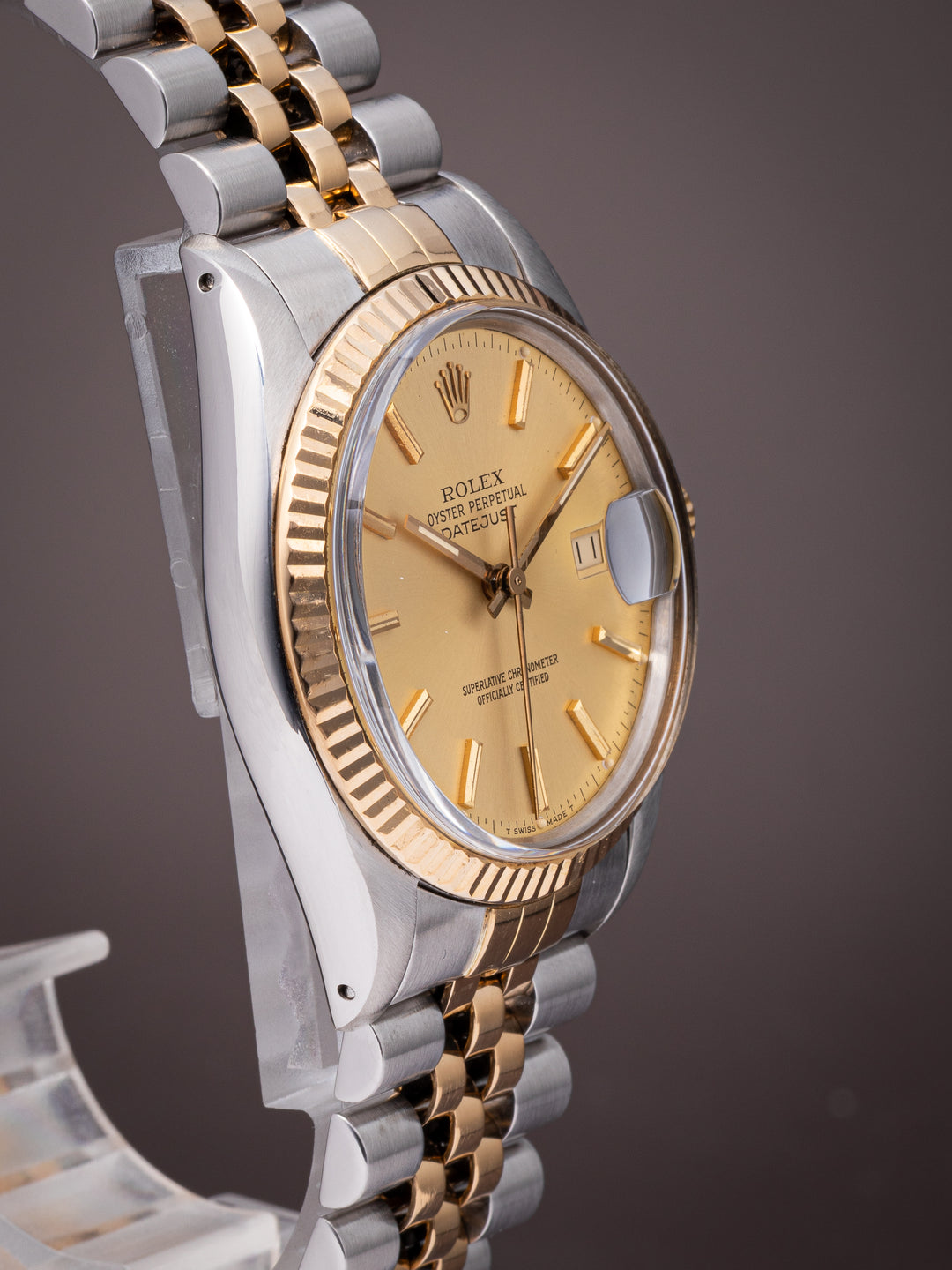 Rolex Stainless Steel and 18k Yellow Gold Datejust (16013)