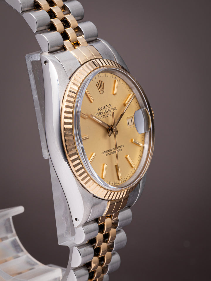 Rolex Stainless Steel and 18k Yellow Gold Datejust (16013)