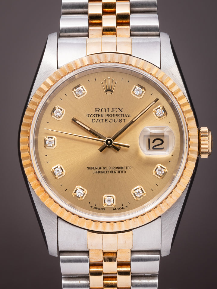 Rolex Stainless Steel and 18k Yellow Gold Datejust (16233)