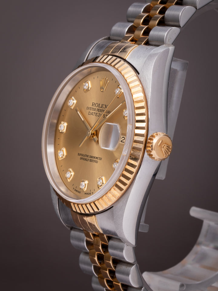 Rolex Stainless Steel and 18k Yellow Gold Datejust (16233)