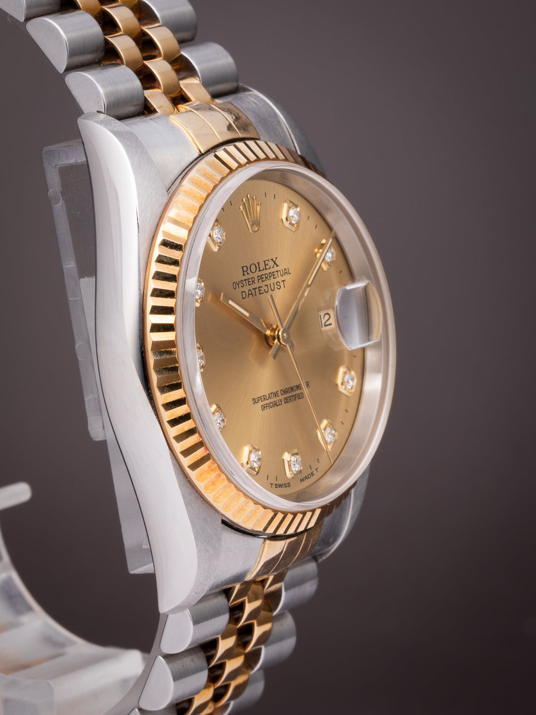 Rolex Stainless Steel and 18k Yellow Gold Datejust (16233)