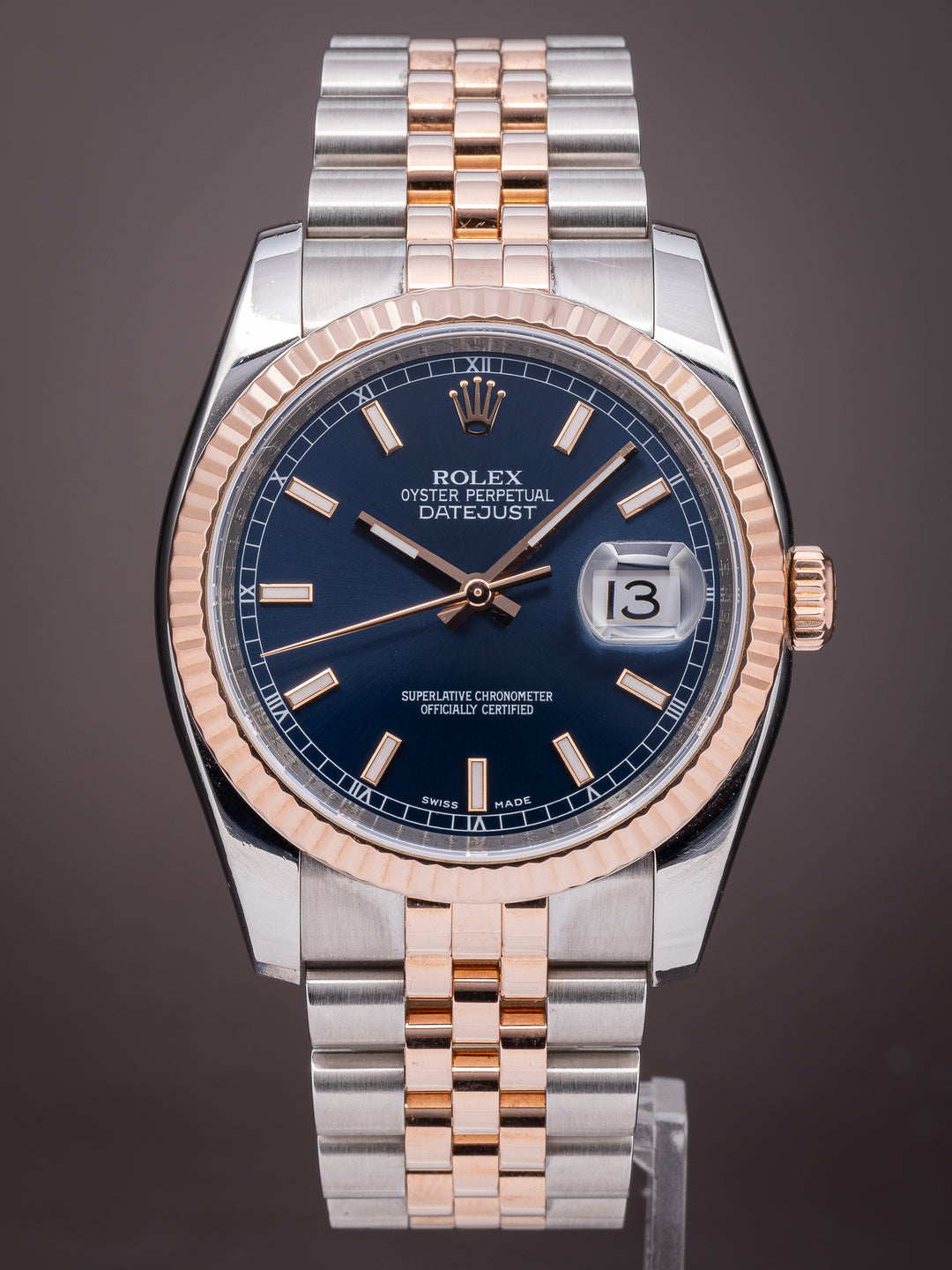 Rolex Stainless Steel and 18k Rose Gold Datejust (116231)