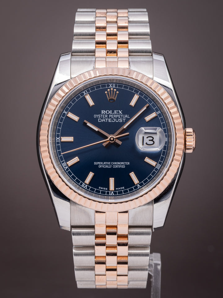Rolex Stainless Steel and 18k Rose Gold Datejust (116231)