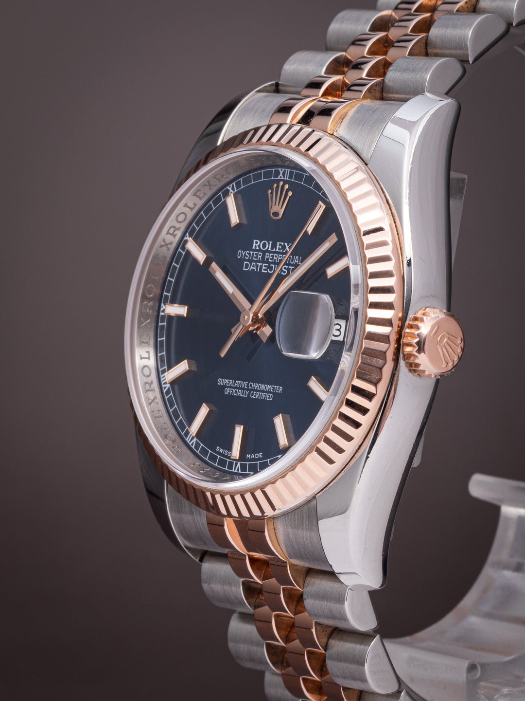 Rolex Stainless Steel and 18k Rose Gold Datejust (116231)