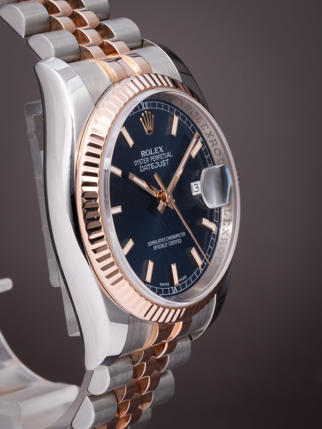 Rolex Stainless Steel and 18k Rose Gold Datejust (116231)