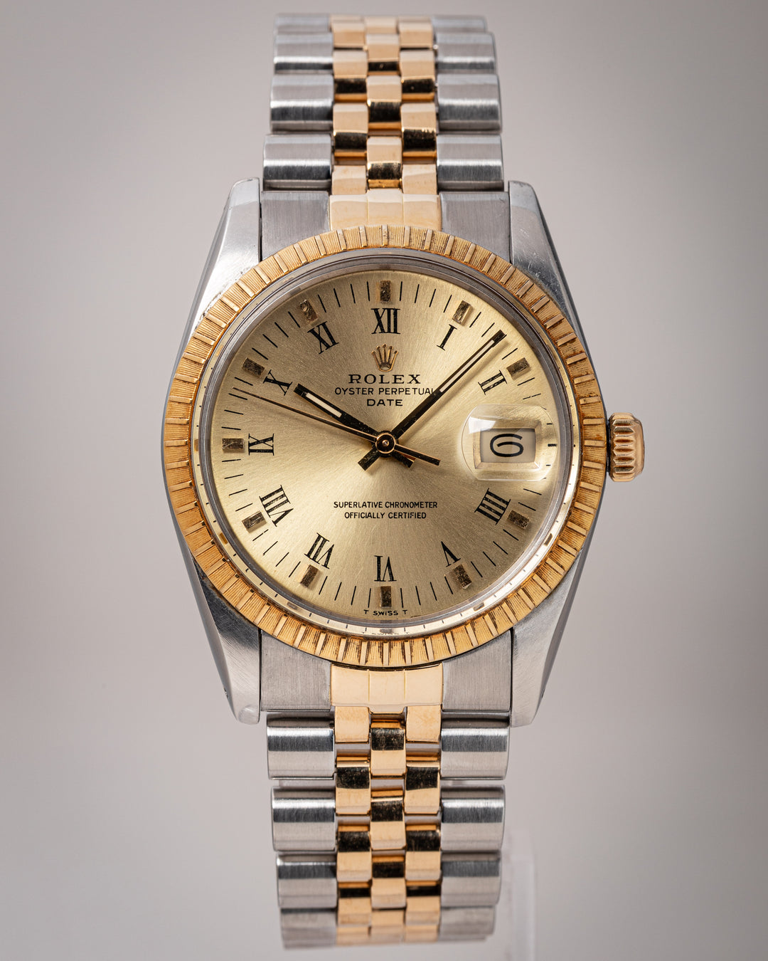 Rolex Stainless Steel and 18k Yellow Gold Date (15053)