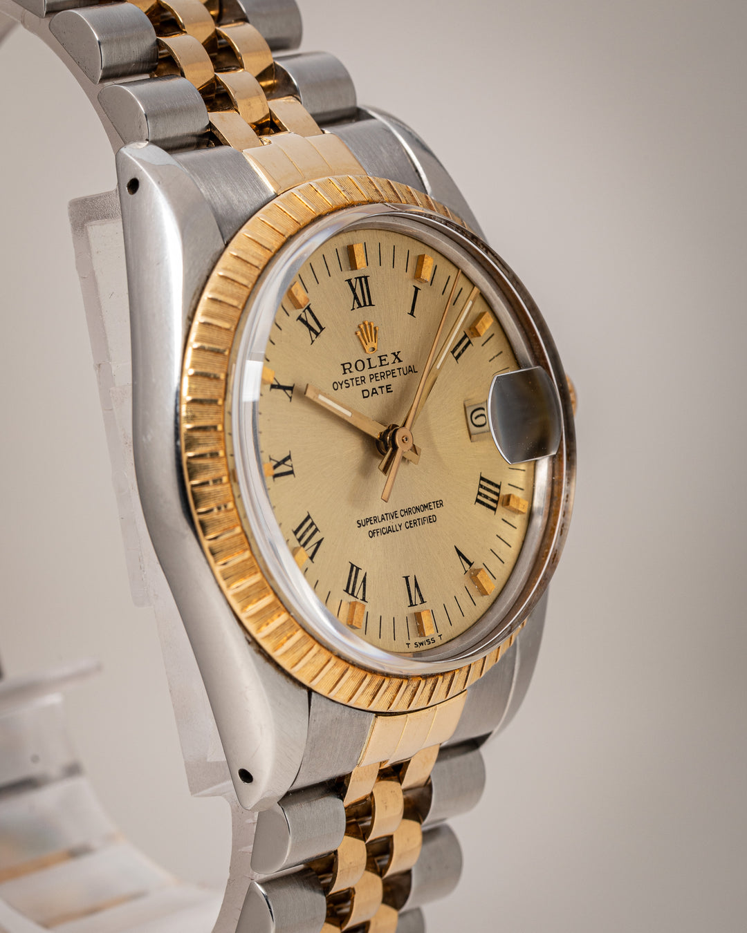 Rolex Stainless Steel and 18k Yellow Gold Date (15053)