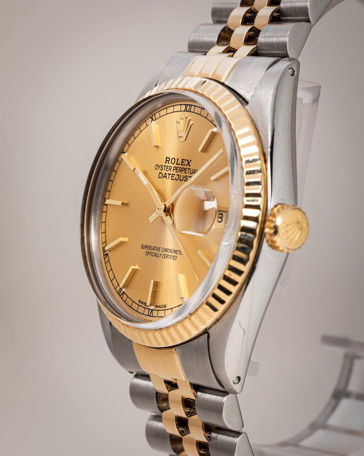 Rolex Stainless Steel and 14k Yellow Gold Datejust (16013)