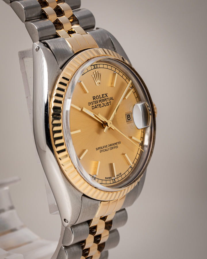 Rolex Stainless Steel and 14k Yellow Gold Datejust (16013)