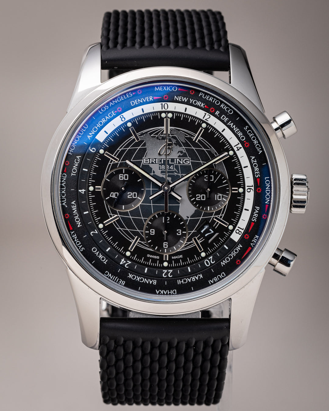 Breitling Stainless Steel Transocean Chronograph Unitime (AB0510)