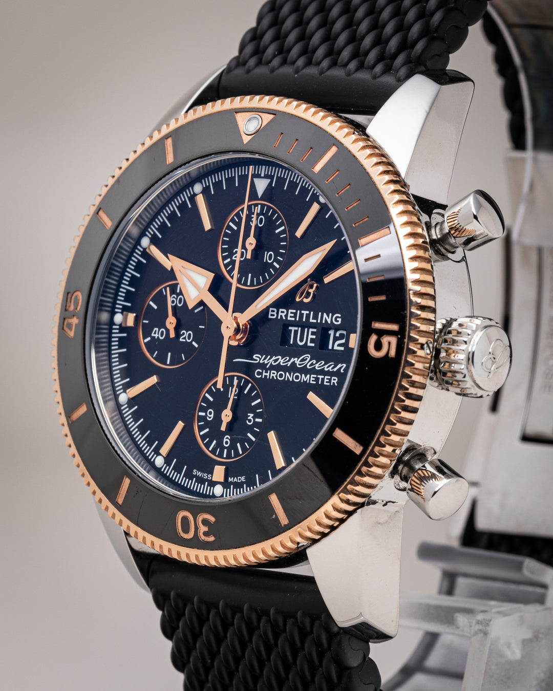 Breitling Stainless Steel and 18k Rose Gold Superocean Heritage Chronograph 44 (U13313)