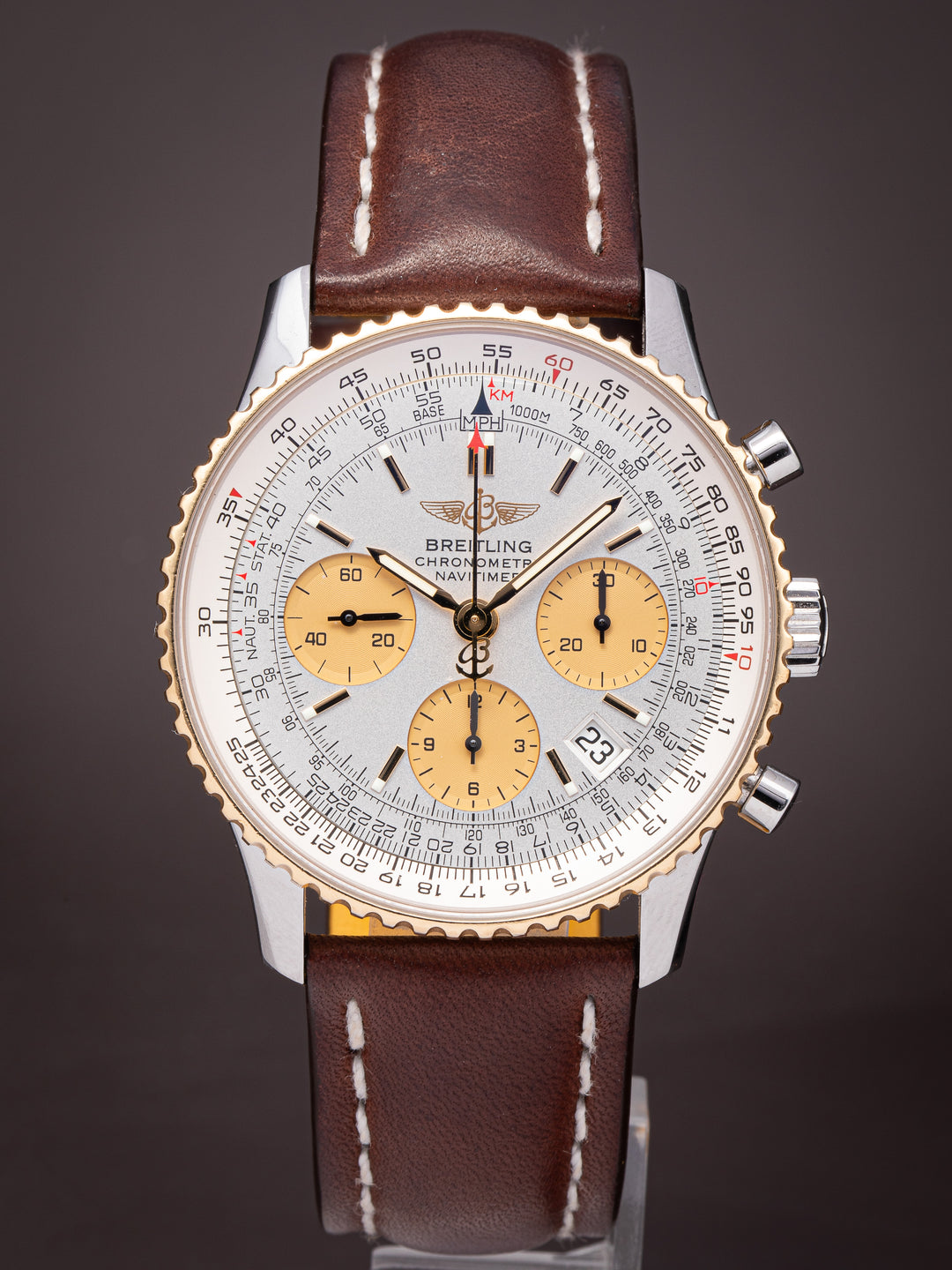 Breitling Stainless Steel and 18k Yellow Gold Navitimer Chronograph (D23322)