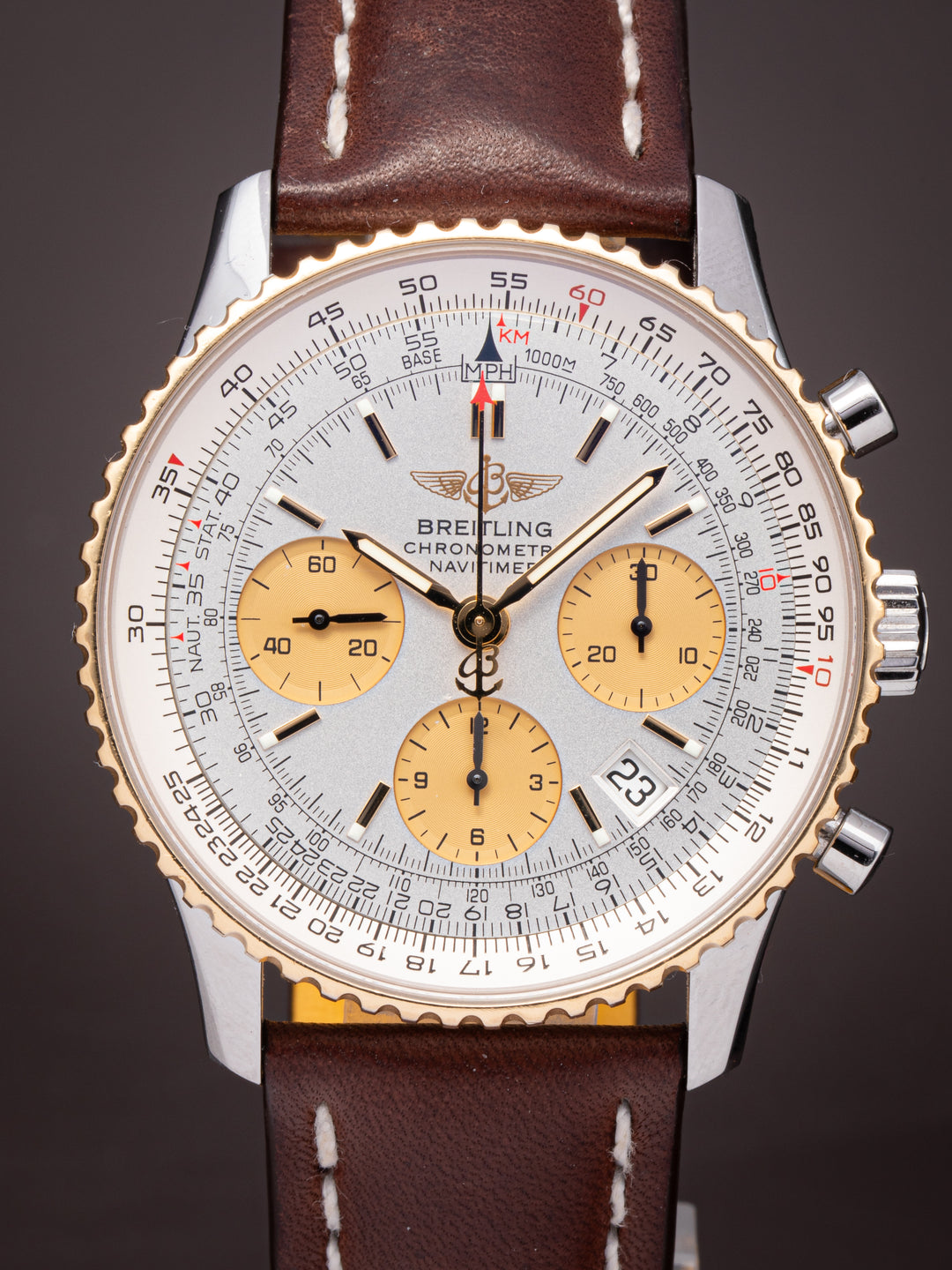 Breitling Stainless Steel and 18k Yellow Gold Navitimer Chronograph (D23322)